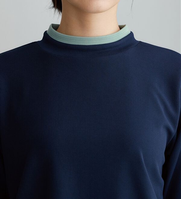 BELLUNA（ベルーナ）の「配色デザインハイネックプルオーバー（カットソー）」｜詳細画像