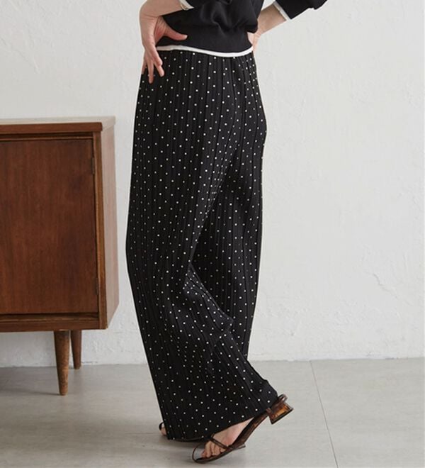 RANAN（ラナン）の「セミワイドプリーツイージーパンツ（フルレングスパンツ）」｜詳細画像