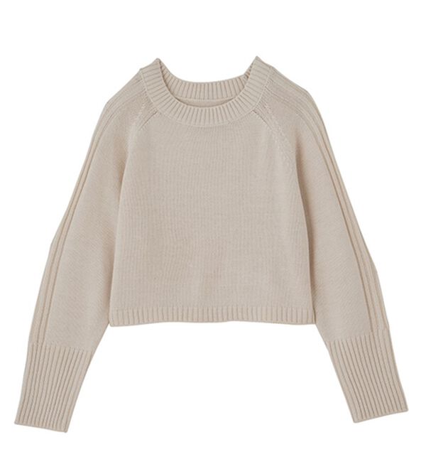 GeeRA（ジーラ）の「ショート丈オフショルニット（ニット・セーター）」｜詳細画像
