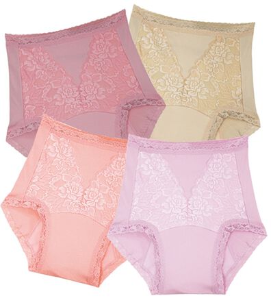 「【４色組】腰まで安心！尿漏れパッド対応ショーツ４色組（安心ショーツ）」