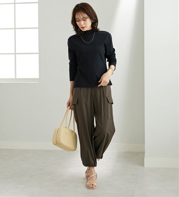 「シンプルデザイン！ハイネックプルオーバー（カットソー）」｜詳細画像