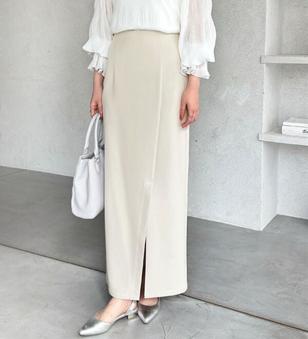 GeeRA（ジーラ）の「オンオフ着られる！スリットタイトスカート（ロングスカート）」｜詳細画像