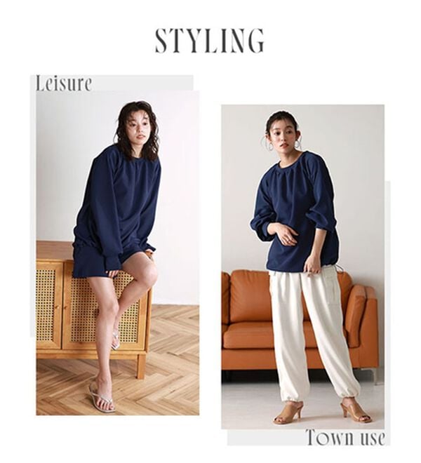 Pierrot（ピエロ）の「【速乾機能付】ギャザートップスラッシュガード（チュニック）」｜詳細画像