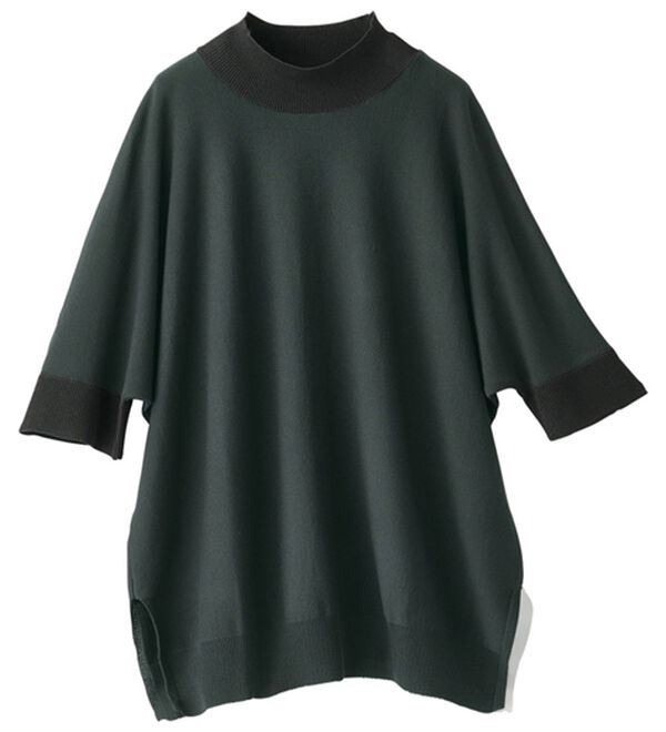 BELLUNA（ベルーナ）の「ガシガシ洗える！涼しげ夏用ドルマンニット（ニット・セーター）」｜チャコール