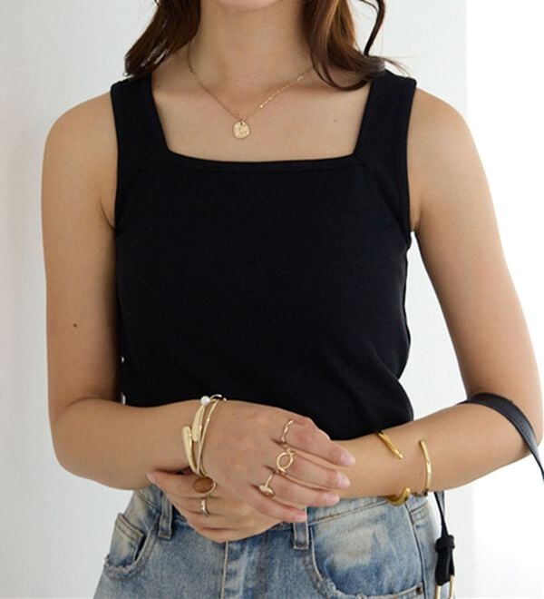 Viola e Viola（ヴィオラ エ ヴィオラ）の「保冷剤ポケット付スクエアタンクトップ（タンクトップ・キャミソール）」｜詳細画像