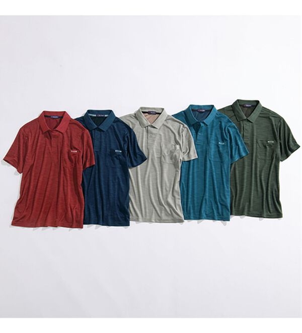 「＜スイゲン＞冷感・ＵＶ対策アクティブポロシャツ（メンズポロシャツ）」｜詳細画像