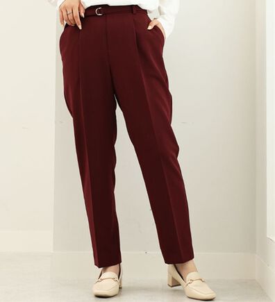 BELLUNA（ベルーナ）の「ダブルクロスベルト付テーパードパンツ（テーパードパンツ）」