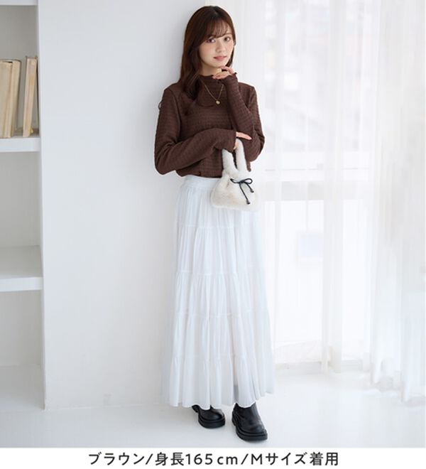 alotta（アロッタ）の「頼れる着回し力！立体ジャガード素材インナープルオーバー（カットソー）」｜詳細画像