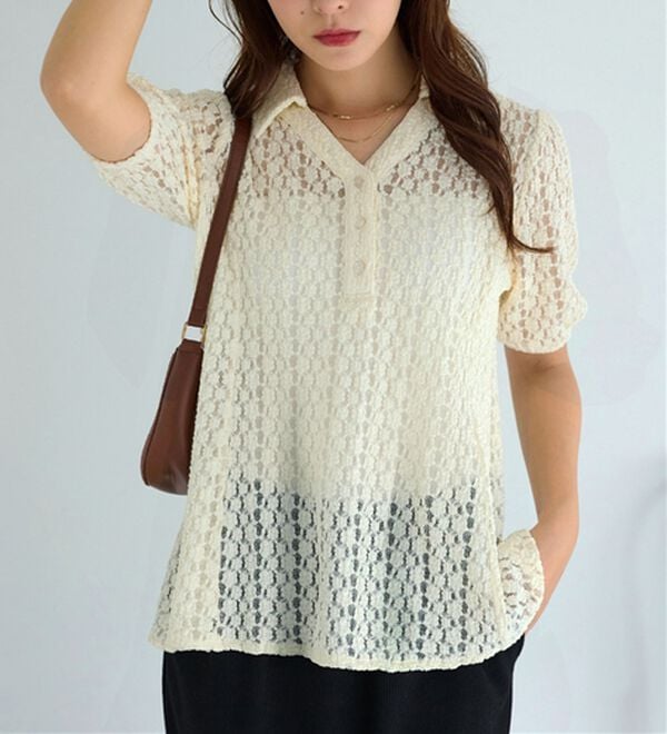 alotta（アロッタ）の「総レーススキッパーポロチュニック（チュニック）」｜詳細画像