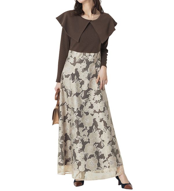 RANAN（ラナン）の「オパールフラワードッキングワンピース（ドッキングワンピース）」｜詳細画像