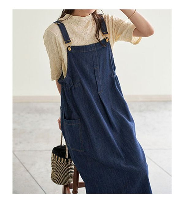 BELLUNA（ベルーナ）の「大人のデニム素材サロペット（ジャンパースカート）」｜詳細画像