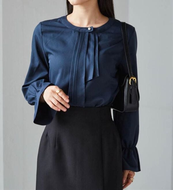 RANAN（ラナン）の「パール付きボウタイブラウス（ブラウス）」｜詳細画像