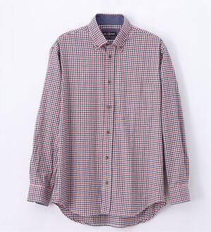 「着心地快適ストレッチネルシャツ（メンズシャツ）」｜レッドチェック
