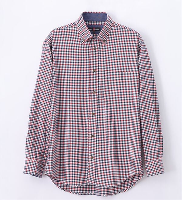 「着心地快適ストレッチネルシャツ（メンズシャツ）」｜レッドチェック