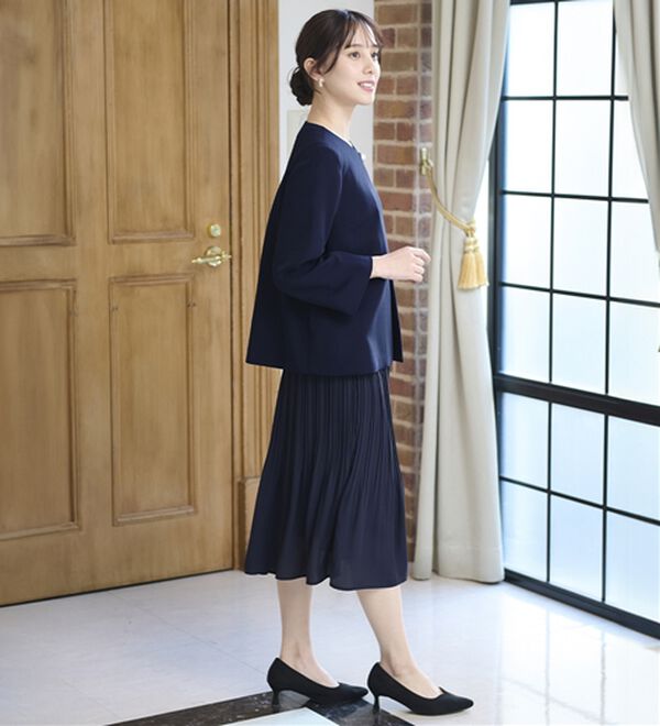 BELLUNA（ベルーナ）の「＜セレモニースタイル＞プリーツデザインワンピ―ス（フォーマルワンピース）」｜詳細画像