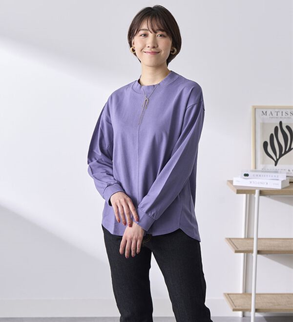 BELLUNA（ベルーナ）の「【２枚セット】大人カジュアルプルオーバー（カットソー）」｜詳細画像