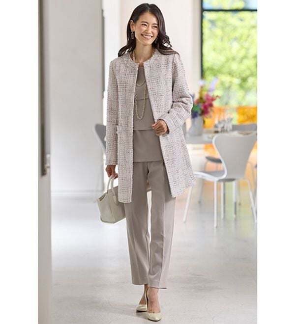 BELLUNA（ベルーナ）の「【３点セット】カラーファンシージャケットパンツ３点セット（その他スーツ）」｜詳細画像