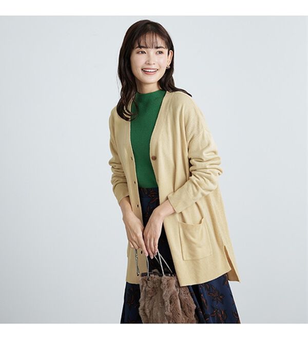 BELLUNA（ベルーナ）の「ふんわりカシミヤタッチニットカーディガン（ニットカーディガン）」｜詳細画像