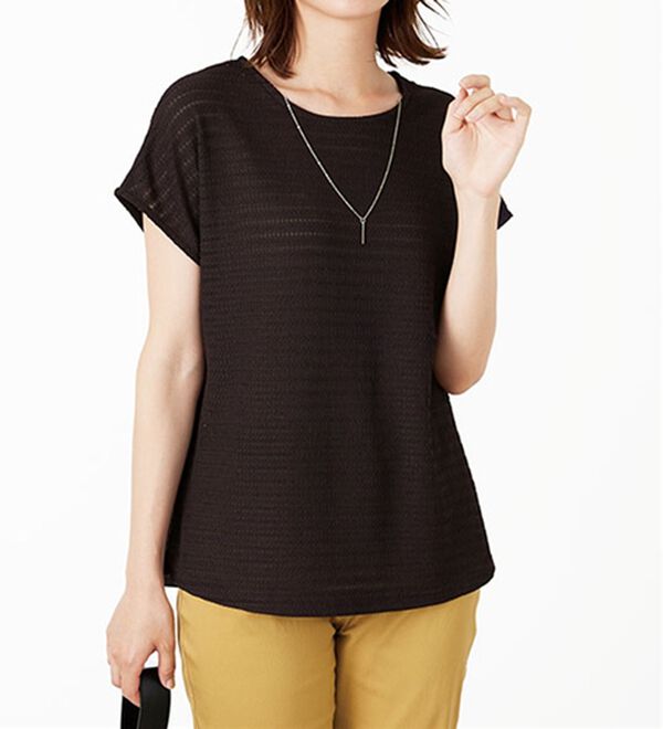 BELLUNA（ベルーナ）の「ネックレス付ジャカード素材プルオーバー（カットソー）」｜詳細画像