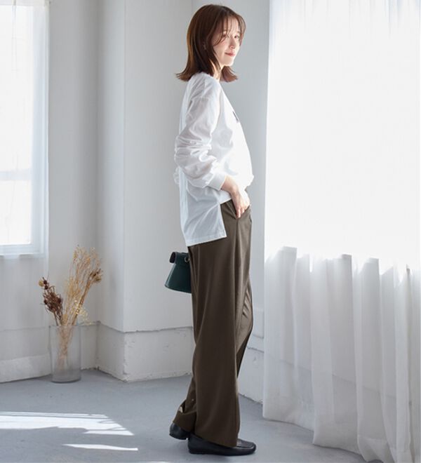 alotta（アロッタ）の「ぐーんと伸びる！ラクして美脚ワイドパンツ（ワイドパンツ・ガウチョ）」｜詳細画像