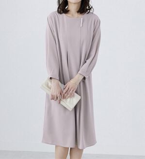 BELLUNA（ベルーナ）の「＜セレモニースタイル＞パール使いワンピース（フォーマルワンピース）」｜詳細画像