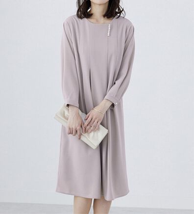 BELLUNA（ベルーナ）の「＜セレモニースタイル＞パール使いワンピース（フォーマルワンピース）」