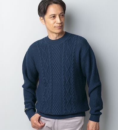 「＜キンロック　アンダーソン＞英国羊毛セーター　クルーネック（メンズニット・セーター）」