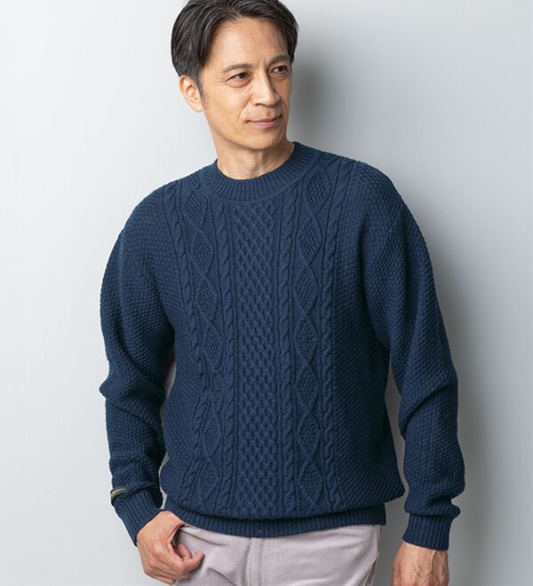 「＜キンロック　アンダーソン＞英国羊毛セーター　クルーネック（メンズニット・セーター）」｜詳細画像