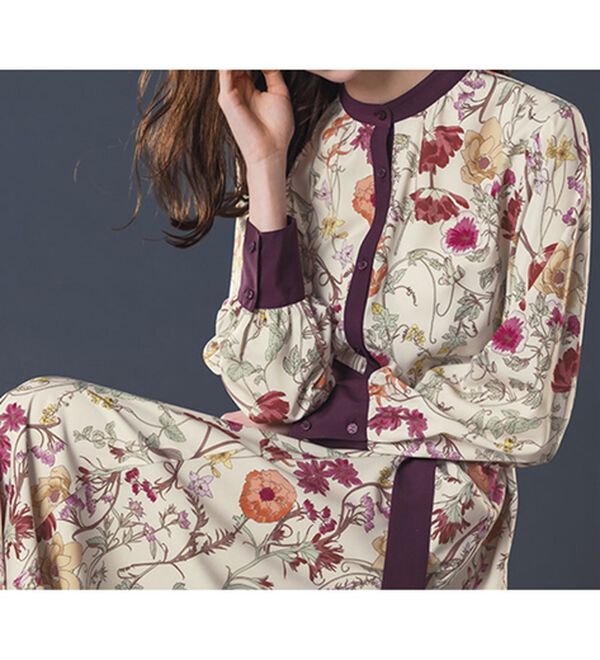 配色ボタニカルシャツワンピース - ベルーナ【公式】