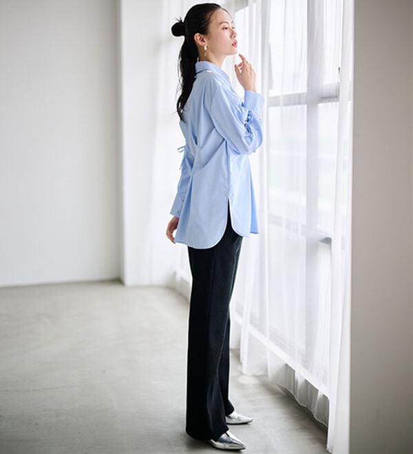 RANAN（ラナン）の「あったか裏ベロアニットコールフレアパンツ（フルレングスパンツ）」｜詳細画像