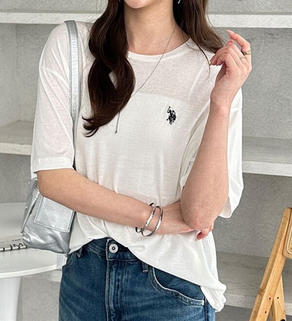 GeeRA（ジーラ）の「【Ｕ．Ｓ．　ＰＯＬＯ　ＡＳＳＮ．】スラブシアーTシャツ（Tシャツ）」｜詳細画像