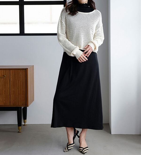 RANAN（ラナン）の「綿１００％メッシュ編ニットプルオーバー（ニット・セーター）」｜詳細画像