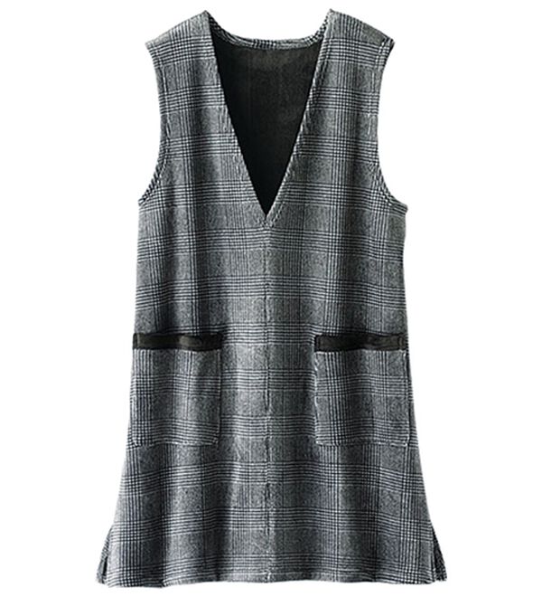 BELLUNA（ベルーナ）の「なめらか裏ベロアジャンパースカート（ジャンパースカート）」｜詳細画像