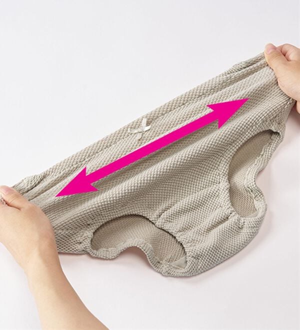 「【３色組】脱ぎ着が簡単！綿混のび～るらくらくブラ・ショーツ（ブラジャー）」｜詳細画像