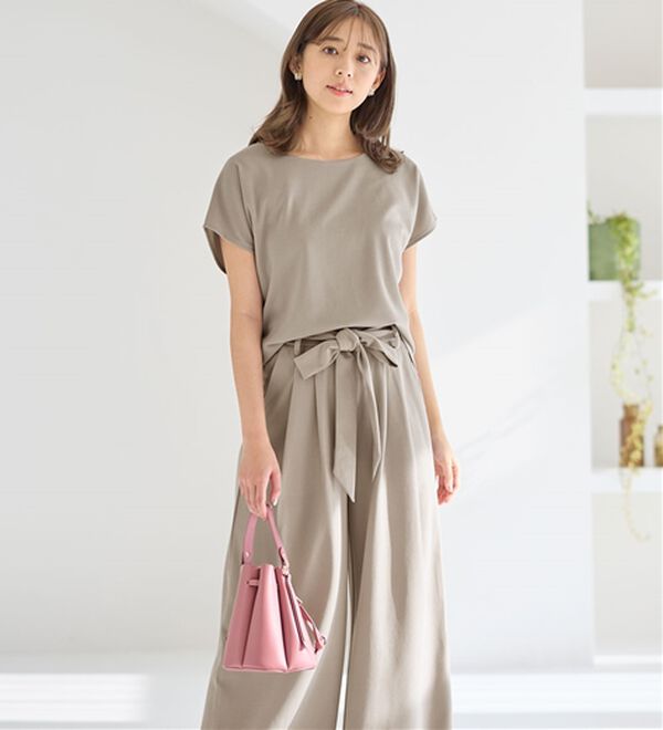 alotta（アロッタ）の「【２点セット】ひんやり涼しいこなれセットアップ（セットアップ）」｜詳細画像