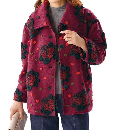 ルフラン（ルフラン）の「モチーフ自慢のあったかコート（ショートコート）」