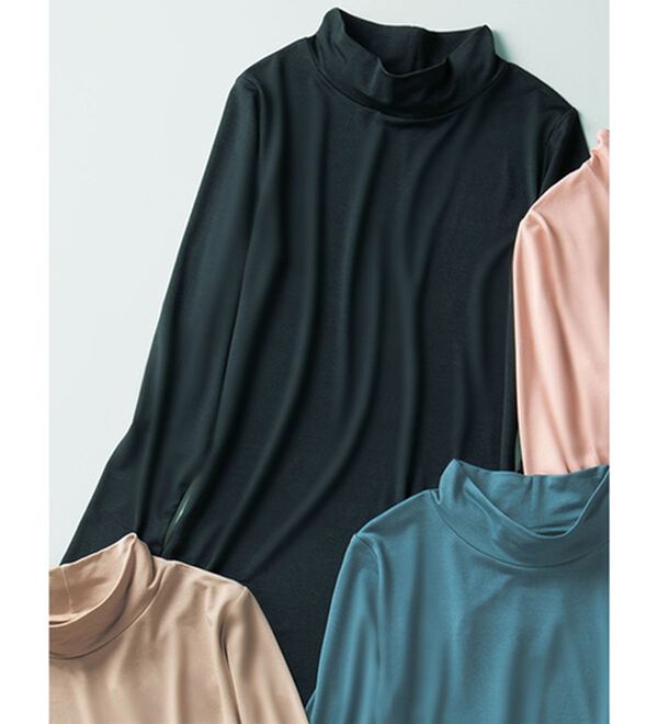 「ニットの不快感にさよならタートルネックインナー（肌着・インナーウェア）」｜ブラック