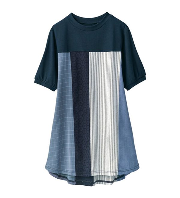 LAVIENNE（ラヴィエンヌ）の「【３色組】着るだけでかわいい！切替チュニック（チュニック）」｜詳細画像