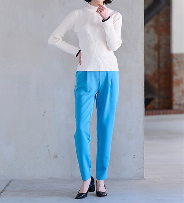 RANAN（ラナン）の「もちもちリブパイピングハイネックニット（ニット・セーター）」｜詳細画像