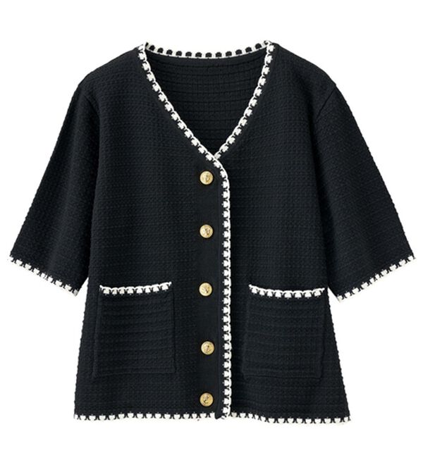 RANAN（ラナン）の「サマーツイード風配色ニットカーディガン（ニット・セーター）」｜詳細画像