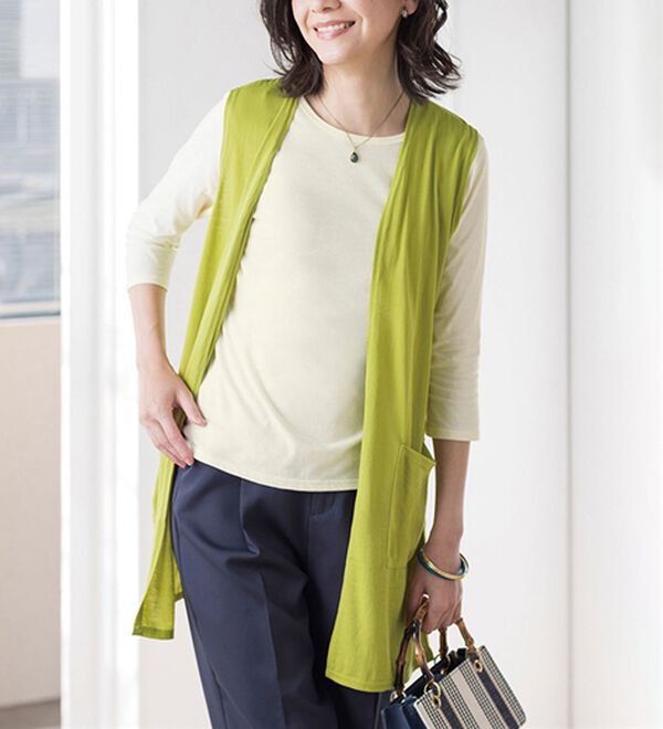 「【４色組】毎日活躍　綿１００％大人のお出かけＴシャツ（Tシャツ）」｜詳細画像