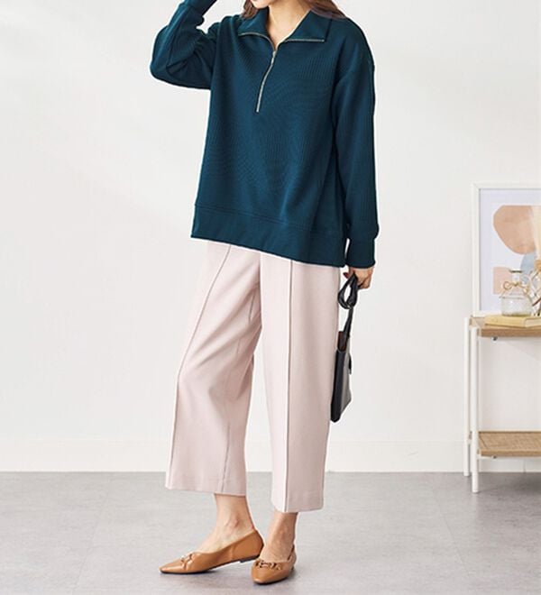 BELLUNA（ベルーナ）の「ボーダージャカードハーフジッププルオーバー（カットソー）」｜詳細画像