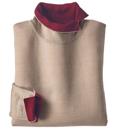 BELLUNA（ベルーナ）の「メリノウール１００％配色プルオーバー（ニット・セーター）」