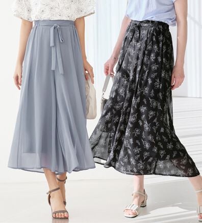alotta（アロッタ）の「ふんわりシフォンワイドパンツ（ワイドパンツ・ガウチョ）」