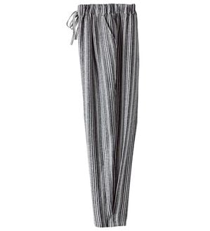 BELLUNA（ベルーナ）の「麻混ゆったりイージーパンツ（その他パンツ）」｜ﾁｬｺｰﾙ系ｽﾄﾗｲﾌﾟ