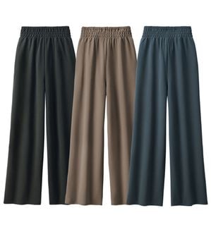 ルフラン（ルフラン）の「【３本組】ジャカード柄シャーリングパンツ（その他パンツ）」｜3本組