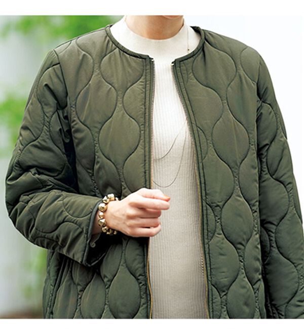 BELLUNA（ベルーナ）の「ゆったりが可愛い！ライナー付キルトコート（ロングコート）」｜詳細画像