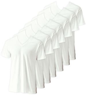 「【７枚組】＜コムルヴァン・オム＞高品質なサスティナブル綿１００％インナー（メンズ肌着・インナーウェア）」｜ホワイト7枚組 半袖V首