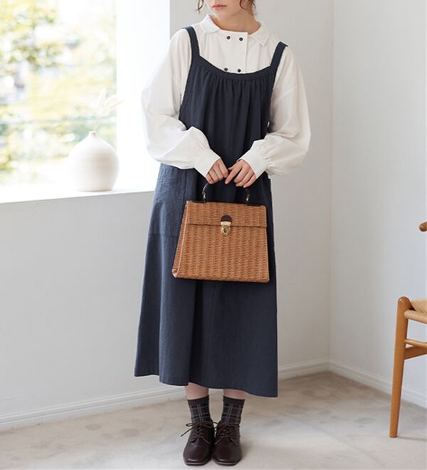 Viola e Viola（ヴィオラ エ ヴィオラ）の「綿１００％たっぷりギャザーのジャンパースカート（ジャンパースカート）」｜詳細画像