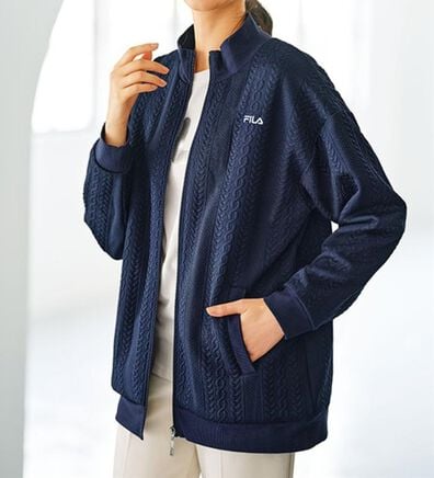 BELLUNA（ベルーナ）の「＜ＦＩＬＡ＞ケーブル柄中わたジャケット（その他ジャケット）」
